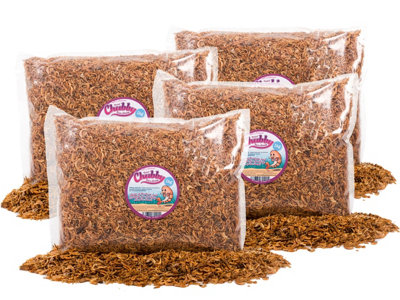 Chubby Mealworms 4Kg Dried Chubby River Shrimp Fish Food from B&Q