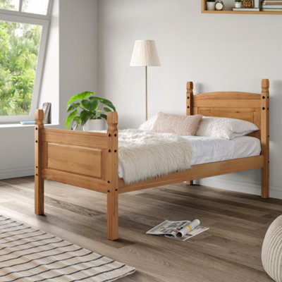 Mercers Furniture Corona 3'0" Single High Foot End Bed Frame Solid Pine - Image 4