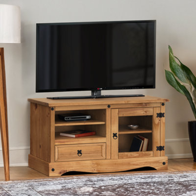 Mercers Furniture Corona Entertainment Tv Stand Unit Solid Wood Pine Wooden Cabinet - Image 4