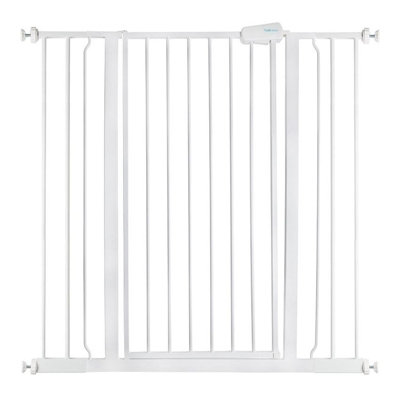 Safetots Extra Tall Metal Safety Gate Pressure Fit100.8Cm108.4CmWhite104Cm In HeightExtra Tall Baby Gate from B&Q