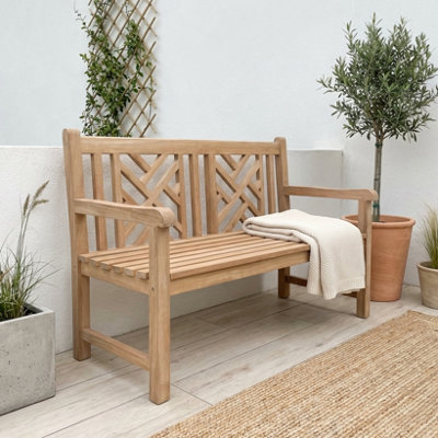  - 2 Seater Wooden Teak Garden Bench
