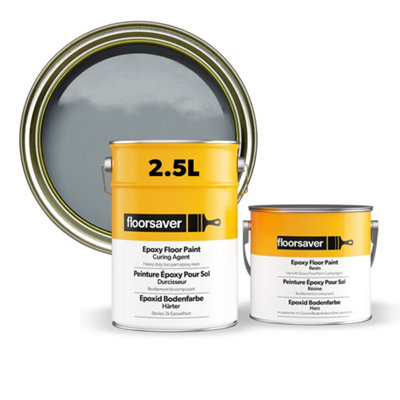 Floorsaver Mid Grey Gloss Anti-Slip Epoxy Floor Paint 2.5L - Image 3