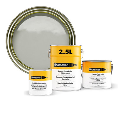 B&Q -  Heavy Duty Anti Slip Epoxy Floor PaintLight GreyFor Concrete Garage & Workshop Floors - Image 3