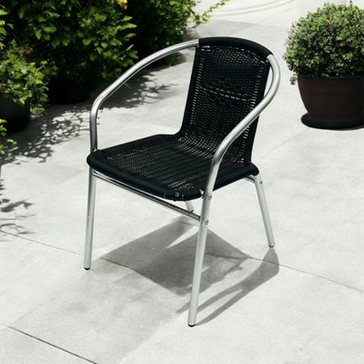 Black Rattan Aluminium Stacking ChairBlack Rattan ChairsBlack Rattan Garden Chair Be Furniture from B&Q