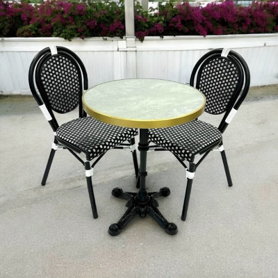 Black Paris Bistro Chair And Table Set Be Furniture