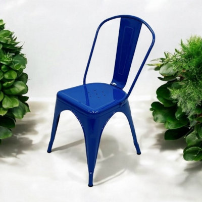 Blue Tolix Style Stacking Chairs Be Furniture from B&Q