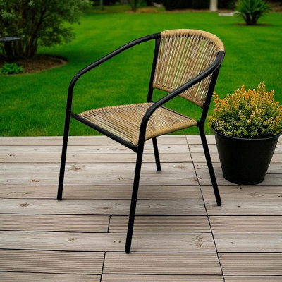 Garden Rattan Rope ChairsBeige Rope ChairDeluxe Garden Chairs Be Furniture from B&Q