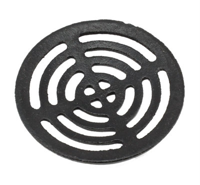 Djm Direct Black Round Heavy Duty Outside Drain Grate Gully Grid Cover 8" Cast