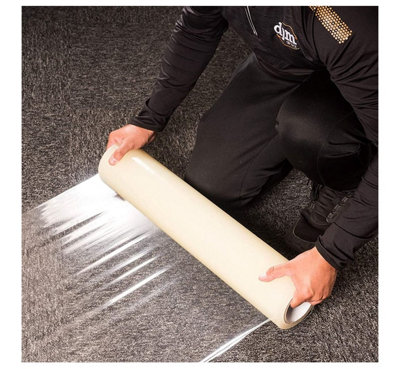 B&Q -  Tac Bac Self-Adhesive Carpet Floor Protection Film 600mmClear 25M