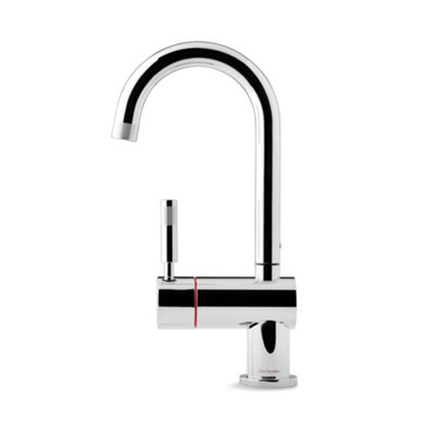 B&Q -  One Stream Swan Spout Hot Tap In Chrome