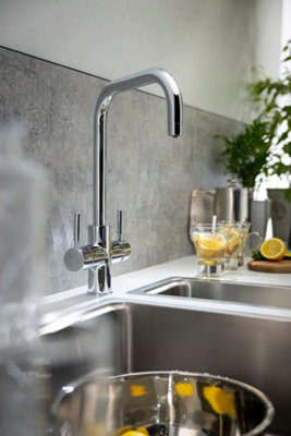 B&Q -  Abode Hemista 4 In 1 Instant Hot Water Tap In Chrome