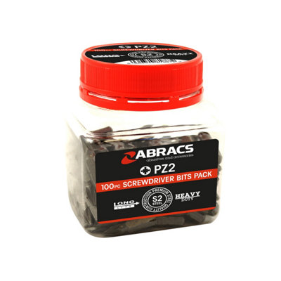 Abracs 100Pc Pz2 Screwdriver Bits25mmAbpz2100 - from B&Q