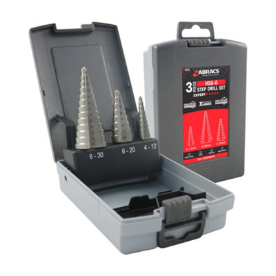 Mehr Hss Step Drill Set 3Pc Qty 1 Kit Abracs from B&Q