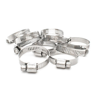 Pisces 10 Pack 22-32mm Stainless Steel Clips For 25mm Hose from B&Q