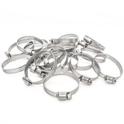 Pisces 20 Pack 35-51mm Stainless Steel Clips For 40mm Hose from B&Q