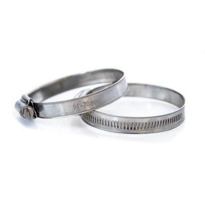 Pisces 2 Pack 51-70mm Stainless Steel Clips For 50mm Hose from B&Q
