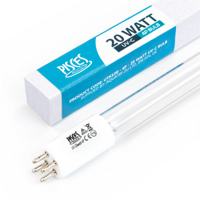 Pisces 20W Watt 4 Pin Linear Replacement Uv Pond Bulb Spare Uvc Lamp Light For Filter Ultraviolet Uv-C Tube 355mm Laguna Pf 8000 from B&Q