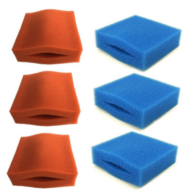 Pisces Compatible Filter Foams For Oase Biotec 5/10/30-6 Pack (3 X Coarse3 X Medium) from B&Q