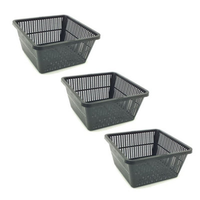 Pisces Pond Square Planting Basket 19 X 19 X 9Cm -3 Pack from B&Q