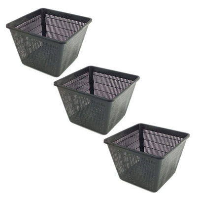 Pisces Pond Square Planting Basket 28 X 28 X 18Cm -3 Pack from B&Q