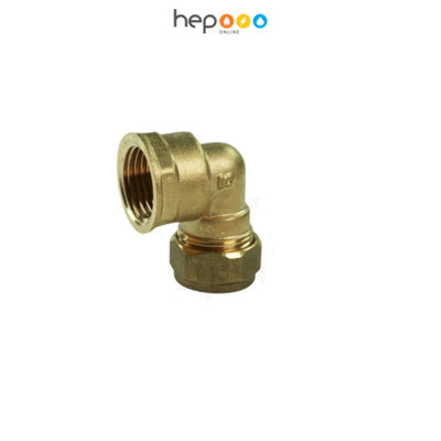 hep Online 28mm Compression By 1" Bsp Brass Female Iron Elbow Adaptors 28mm X 1" Female (Pack Of 1) from B&Q