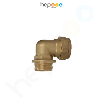 hep Online 28mm Compression By 1" Bsp Brass Male Iron Elbow Adaptors 28mm X 1" Male (Pack Of 1) from B&Q