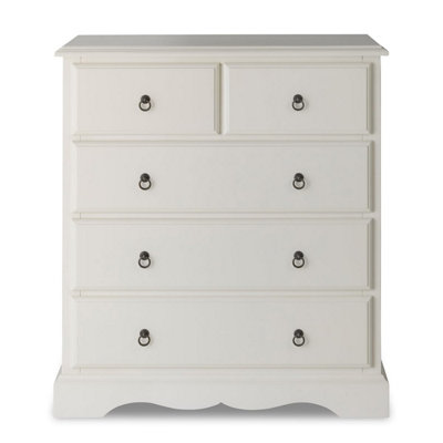 B&Q -  Romance Antique White 2 Over 3 Chest Of Drawers