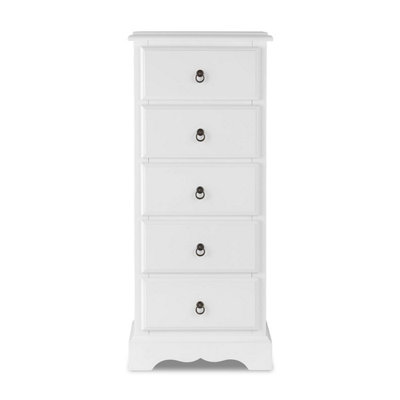 Statement Furniture Romance True 5 Drawer Tallboy White