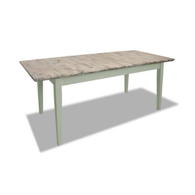 B&Q -  Florence Rectangle Extendable Kitchen Dining Table In Sage Green