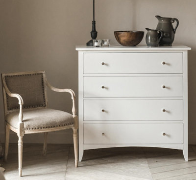 Statement Furniture White Edward Hopper Drawer Chest Of Drawers Size 4