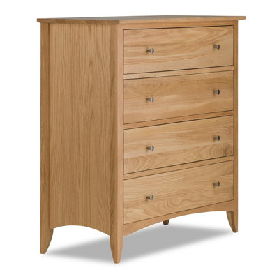 B&Q -  Edward Hopper Oak 4 Drawer Chest Of Drawers