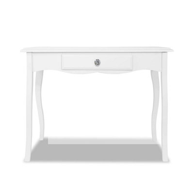 B&Q -  Romance Dressing Table With Crystal Handles- True White