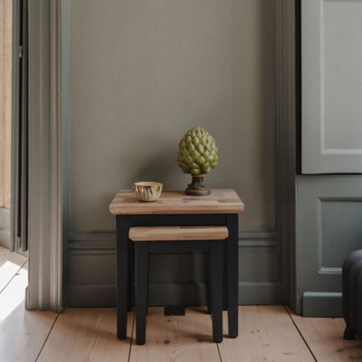 Statement Furniture Florence Nest Of 2 Side Tables/lamp Tables- Navy Blue from B&Q