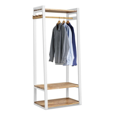 Statement Furniture Florence Open Wardrobe With Shelves White