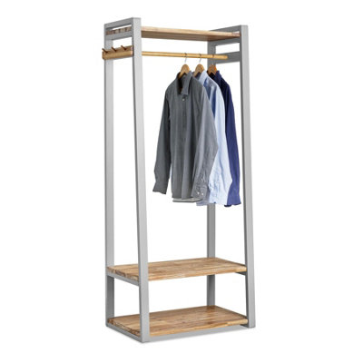 Statement Furniture Florence Dove Open Wardrobe With Shelves Grey