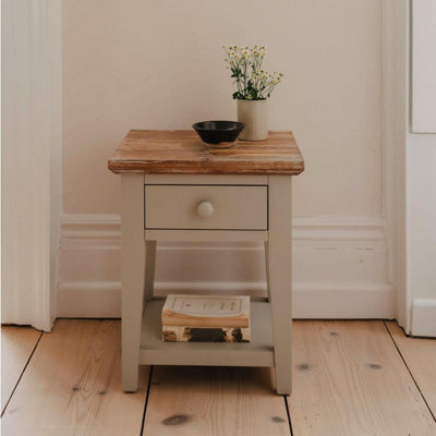 Statement Furniture Florence 1 Drawer Lamp Side Table- Truffle from B&Q
