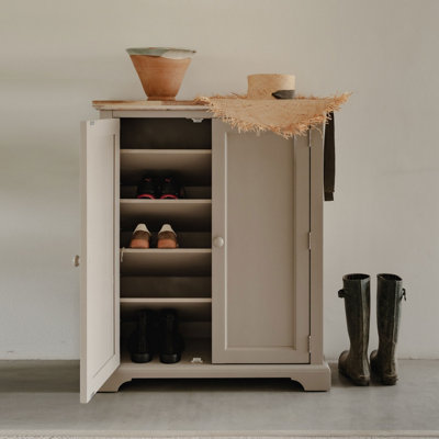 Statement Furniture Florence Shoe Storage Cabinet Wooden Shoe RackTruffle from B&Q