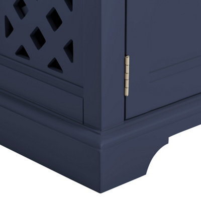 Florence Shoe Storage Cabinet Wooden Shoe Rack - Navy Blue