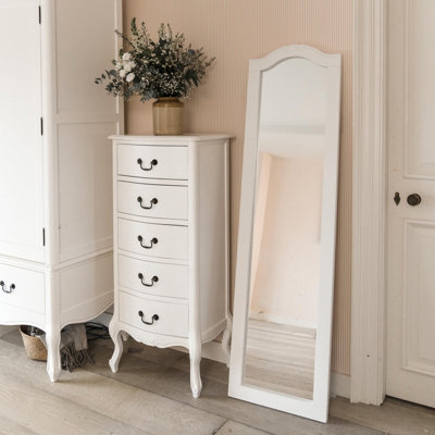 Statement Furniture White Juliette Full Length Leaner Mirror 45X165cm Large