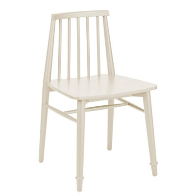 Statement Furniture Queensbury Wooden Dining Chair With Slatted BackCotswold Cream from B&Q