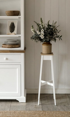 Statement Furniture Florence Plant Stand. Wooden Plant Holder In 80Cm Tall Ready Assembled. White