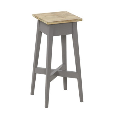 Statement Furniture Grey Florence Plant Stand, Dove Wooden Plant Holder, Tall Assembled 50Cm