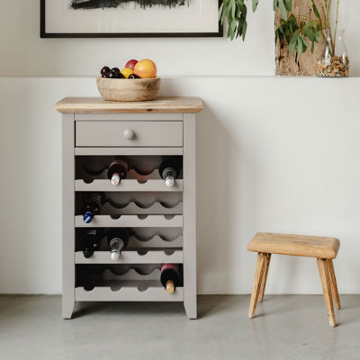 Statement Furniture Florence Wine Rack With DrawerDove Grey from B&Q