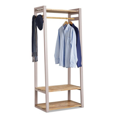 Statement Furniture Florence Truffle Open Wardrobe With Shelves Large