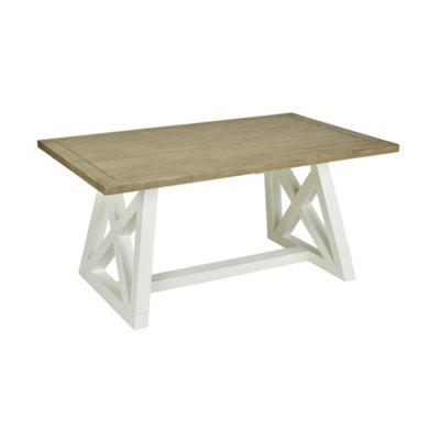 B&Q -  Oxford White Extending Dining Table 1.6M