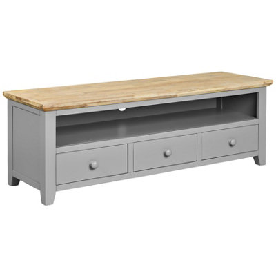 Statement Furniture Florence Dove Grey Tv Stand With 3 Drawers And Shelf from B&Q