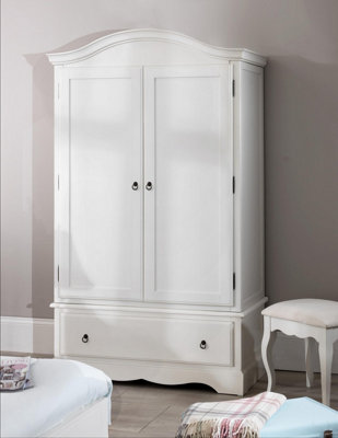 Statement Furniture - Romance Double Wardrobe - Solid Pine - Grey - 193x115x59 cm - Image 4