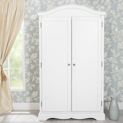 Statement Furniture Unisex Cool White Romance Double Wardrobe French Style With Crystal Handles In - Image 4