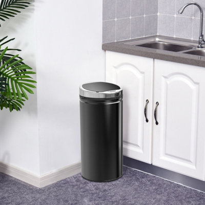 Homcom Automatic Hand Sensor Dustbin Kitchen Waste Bin Rubbish Can 42L Black from B&Q