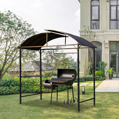 Outsunny Gazebo Marquee Canopy Awning Shelter Garden Patio Bbq Tent Grill Black from B&Q